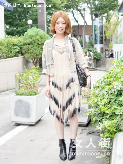 日本街拍 甜美森系搭配