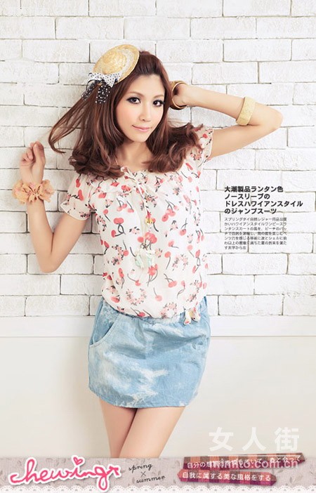 日系MM气质迷人 打造夏日甜心搭