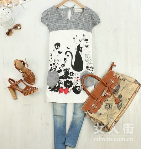 日本妞主流搭法 清新素雅更有品位