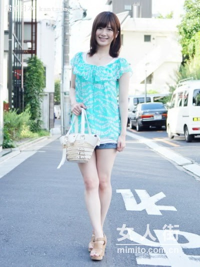 日本街拍 甜美森系搭配