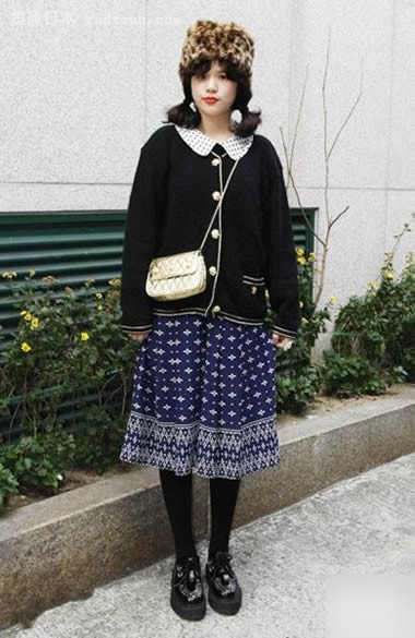 日本街拍 夏裙冬穿up时髦热度
