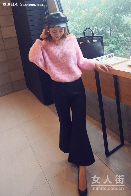 秋冬女生穿衣示范:百搭毛衣穿不腻