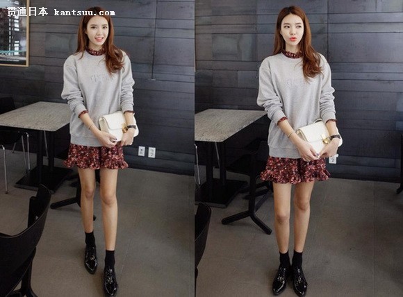 连衣裙巧搭外套 时尚美丽一百分