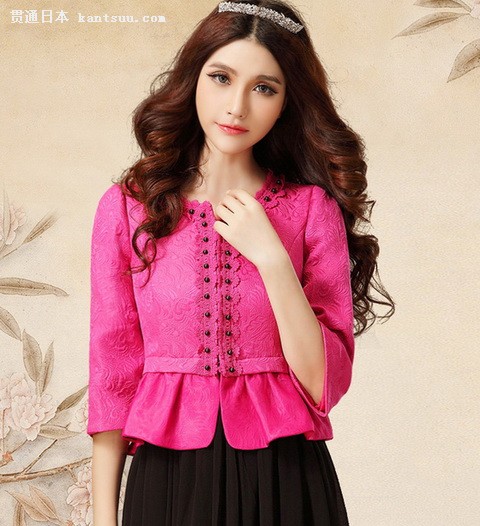 30款枚红色外套 甜美玩转深秋