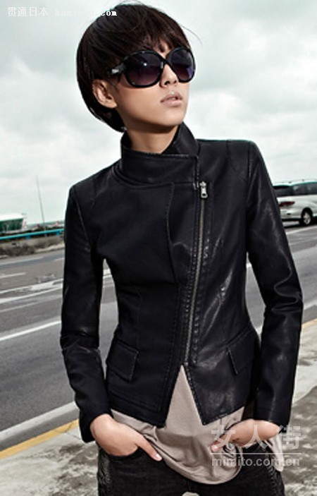 潮女配小皮衣 酷辣横行过秋冬