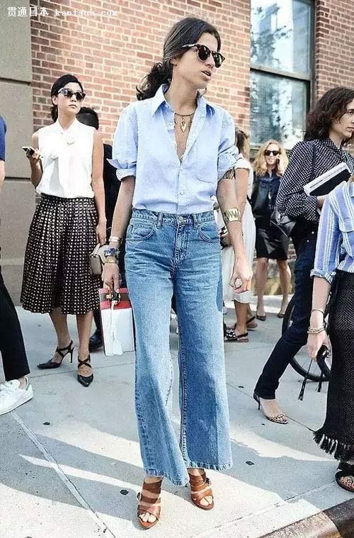 喇叭裤地回归,又一个显高显瘦利器